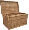 An open wicker chest with its lid raised, displayed against a white background. Anteprima dell’immagine prodotto