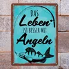 Das Leben ist besser mit Angeln Metallschild in 15x20 cm Produktbild-Vorschau 7