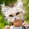 DIY Therian Masque Kit Blanko Katzen-Fuchs-Maske mit Produktbild-Vorschau 3