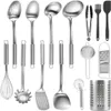 BEWOS 15-teiliges Küchenhelfer Set - Edelstahl Kochlöffel Produktbild-Vorschau 1