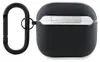 A black AirPods case with a silver accent and a black carabiner attached. Anteprima dell’immagine prodotto