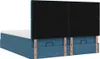 Ottoman-Bett mit Matratzen & LED Dunkelblau 200x200 cm Samt Produktbild-Vorschau 8