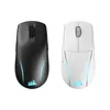 Two computer mice, one black and one white, are displayed side-by-side against a white background. Produktbild-Vorschau