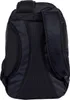 The back of a black backpack is shown against a white background. Voir les images du produit