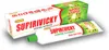 A toothpaste box and tube are displayed on a white background. Produktbild-Vorschau
