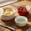 Altom Design Wisienki 3er Emaille Schüssel Set mit Deckel Produktbild-Vorschau 3