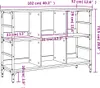 vidaXL Příborník hnědý dubový vzhled 102x32x73,5 cm Náhled obrázku produktu 9