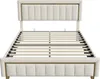 CDGlobal letto imbottito 160x200cm con rete a doghe, letto Anteprima dell’immagine prodotto 12