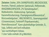 Close-up of ingredients and nutritional information text on a light green background. Produktbild-Vorschau
