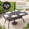 Tavolo da giardino COSTWAY 150x90 cm, tavolo da terrazza in Anteprima dell’immagine prodotto 6