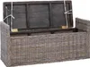 vidaXL Sitzbank mit Stauraum mit Kissen Grau 110 x 40 x 50 Produktbild-Vorschau 4
