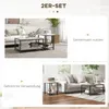 HOMCOM Couchtisch 2er-Set Beistelltisch, Kaffeetisch Produktbild-Vorschau 4