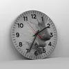 Wanduhr - Rund - Glasuhr - Gesicht Grafiken Fäden - 40x40cm Produktbild-Vorschau 4