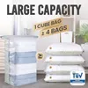 TAILI Würfel Vakuumbeutel für Kleidung, Jumbo 4 Pack Produktbild-Vorschau 3