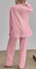 ASKSA Damen Hosenanzug Musselin Bluse Zweiteiler Sommer Produktbild-Vorschau 3