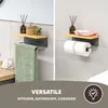 Portarotolo da cucina eluno con ripiano in bambù per Anteprima dell’immagine prodotto 6