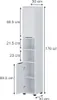 Armadio per il bagno Vicco Alina Bianco 30 x 176 cm con 2 Anteprima dell’immagine prodotto 1