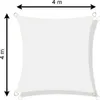 Tenda da sole Zolta Tenda impermeabile quadrata 4x4 m - Anteprima dell’immagine prodotto 15