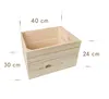 A wooden crate with dimensions indicated by measurement lines and text. Náhled obrázku produktu