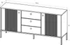 FURNLUX Anrichte Iseo Schwarz Und Gold 154cm / Hauptfarbe: Produktbild-Vorschau 7