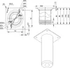 Technical drawings and dimensions of a furniture foot. Produktbild-Vorschau