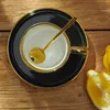 HOMLA Sinnes Kaffeetasse Porzellan mit Untertasse Löffel Produktbild-Vorschau 5