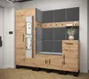 A corner entryway furniture set with wood and gray paneling. Náhľad obrázku produktu