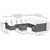 12-tlg. Garten-Sofagarnitur mit Kissen Beige Poly Rattan Produktbild-Vorschau 3