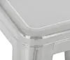 A close-up of the corner of a silver metal bar stool. Náhľad obrázku produktu