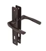 A brown door handle set with a key lock mechanism, shown against a white background. Anteprima dell’immagine prodotto