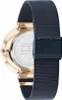Close-up view of the back of a Tommy Hilfiger watch, showing the case back and strap. Produktbild-Vorschau