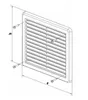 Lüftungsgitter 150x150mm Abluftgitter aus ASA Kunststoff Produktbild-Vorschau 2
