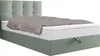 A bed with a headboard, mattress, and bedding. Produktbild-Vorschau