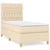 Boxspringbett mit Matratze Creme 90x190 cm Stoff Produktbild-Vorschau 1