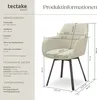 tectake® Drehbarer Armlehnstuhl Alicon gepolstert 57 x 59 x Produktbild-Vorschau 7