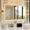 LED-Badspiegel 100x70 cm, dimmbar, 3 Lichtfarben, Touchschalter, beschlagfrei Productafbeelding-voorbeeld