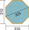 Massivholzpool 593, inkl. Leiter B x T x H 310 x 310 x 116 Produktbild-Vorschau 8