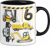 6. Geburtstag Geschenk Tasse Becher Jungen Jungs Baustelle Produktbild-Vorschau 1