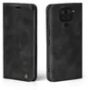 A black flip case for a smartphone, shown from two angles. Produktbild-Vorschau