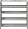 vidaXL Schuhregal Betongrau 80x25x81 cm Holzwerkstoff Produktbild-Vorschau 4