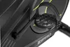 A close-up view of a bicycle pedal and crank arm on a stationary exercise bike. Produktbild-Vorschau