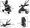 Kinderwagen Sportwagen Schwarz/Beige 15 kg, 104 x 56,5 x 82 Produktbild-Vorschau 11