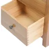 Hohe Kommode mit Schubladen 45x32x110 cm Massivholz Eiche Produktbild-Vorschau 5