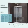 doporro Cabine de Douche rectangualire avec Porte Voir les images du produit 7