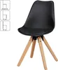 2er Set Retro Esszimmerstuhl LIMA schwarz | Polsterstuhl Produktbild-Vorschau 3