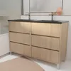 Meuble de salle de bains 120 cm 6 Tiroirs Chêne Clair + Voir les images du produit 2