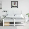 vidaXL Nachttische 2 Stk. Weiß 34,5x39x44 cm Stahl Produktbild-Vorschau 1