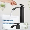 Wasserhahn Bad Schwarz, Waschtischarmatur für Badezimmer, Produktbild-Vorschau 3