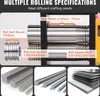 A collage of images showing a rolling mill machine and different metal shapes it can produce. Anteprima dell’immagine prodotto