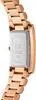 Close-up view of the back of a rose gold watch, showing the case back with engravings and the metal bracelet. Produktbild-Vorschau